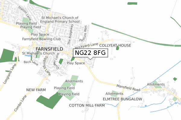 NG22 8FG map - small scale - OS Open Zoomstack (Ordnance Survey) NG22 8FG map - small scale - OS Open Zoomstack (Ordnance Survey)