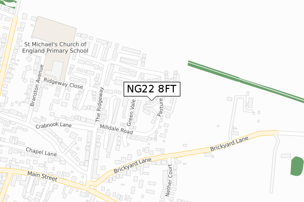 NG22 8FT map - large scale - OS Open Zoomstack (Ordnance Survey) NG22 8FT map - large scale - OS Open Zoomstack (Ordnance Survey)
