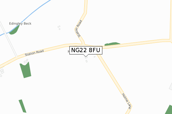 NG22 8FU map - large scale - OS Open Zoomstack (Ordnance Survey)