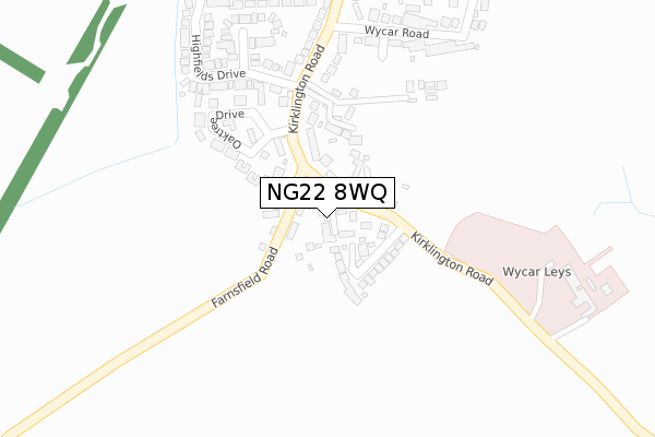 NG22 8WQ map - large scale - OS Open Zoomstack (Ordnance Survey) NG22 8WQ map - large scale - OS Open Zoomstack (Ordnance Survey)