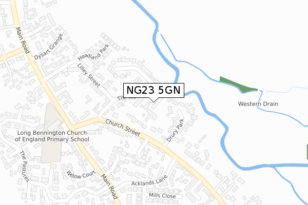 NG23 5GN map - large scale - OS Open Zoomstack (Ordnance Survey) NG23 5GN map - large scale - OS Open Zoomstack (Ordnance Survey)