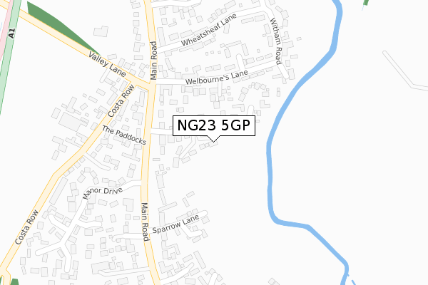 NG23 5GP map - large scale - OS Open Zoomstack (Ordnance Survey) NG23 5GP map - large scale - OS Open Zoomstack (Ordnance Survey)