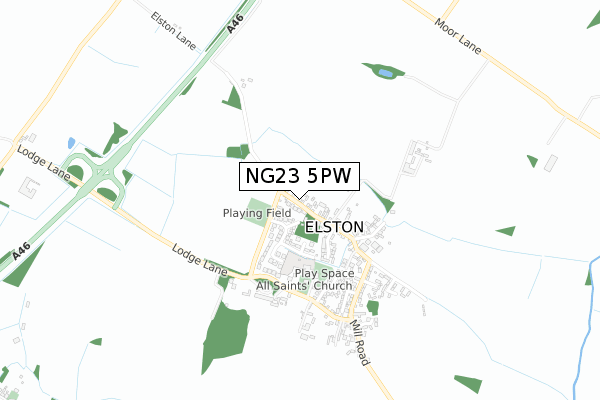 NG23 5PW map - small scale - OS Open Zoomstack (Ordnance Survey) NG23 5PW map - small scale - OS Open Zoomstack (Ordnance Survey)