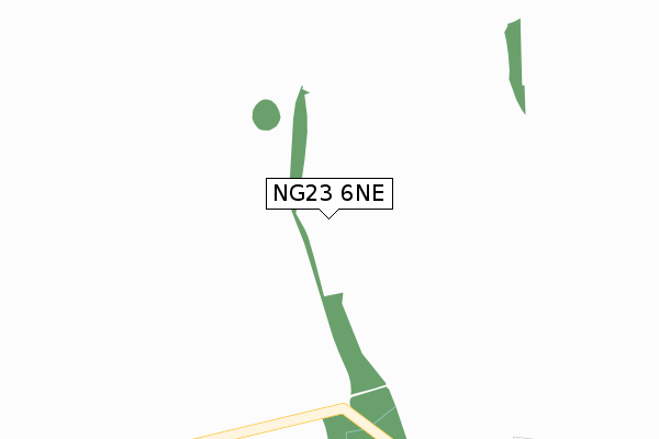 NG23 6NE map - large scale - OS Open Zoomstack (Ordnance Survey)