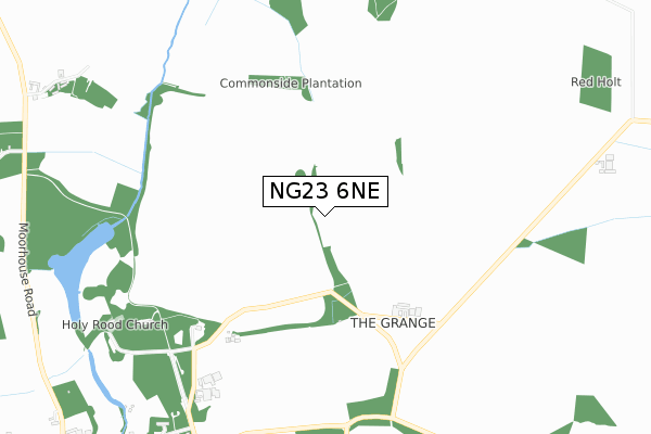 NG23 6NE map - small scale - OS Open Zoomstack (Ordnance Survey)