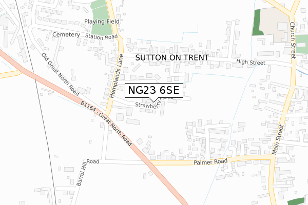 NG23 6SE map - large scale - OS Open Zoomstack (Ordnance Survey)