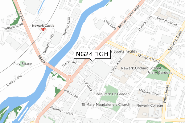 NG24 1GH map - large scale - OS Open Zoomstack (Ordnance Survey) NG24 1GH map - large scale - OS Open Zoomstack (Ordnance Survey)