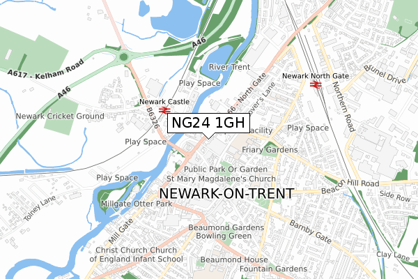 NG24 1GH map - small scale - OS Open Zoomstack (Ordnance Survey) NG24 1GH map - small scale - OS Open Zoomstack (Ordnance Survey)