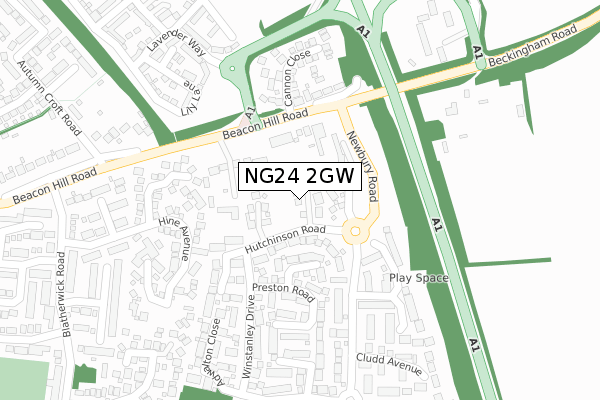 NG24 2GW map - large scale - OS Open Zoomstack (Ordnance Survey) NG24 2GW map - large scale - OS Open Zoomstack (Ordnance Survey)