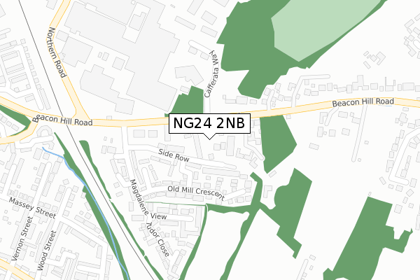 NG24 2NB map - large scale - OS Open Zoomstack (Ordnance Survey)