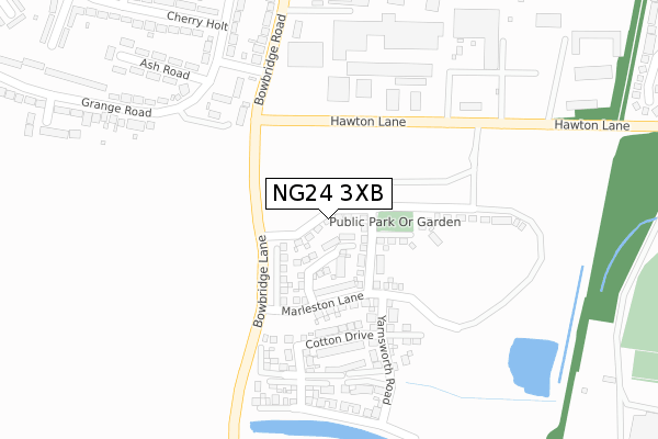 NG24 3XB map - large scale - OS Open Zoomstack (Ordnance Survey) NG24 3XB map - large scale - OS Open Zoomstack (Ordnance Survey)