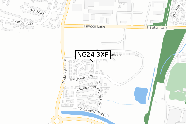 NG24 3XF map - large scale - OS Open Zoomstack (Ordnance Survey) NG24 3XF map - large scale - OS Open Zoomstack (Ordnance Survey)