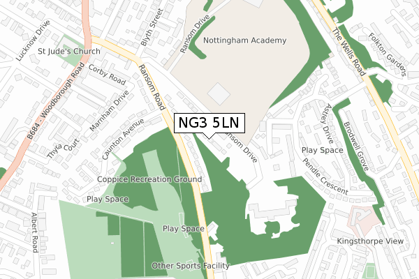 NG3 5LN map - large scale - OS Open Zoomstack (Ordnance Survey) NG3 5LN map - large scale - OS Open Zoomstack (Ordnance Survey)