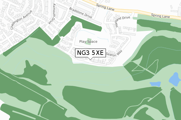NG3 5XE map - large scale - OS Open Zoomstack (Ordnance Survey) NG3 5XE map - large scale - OS Open Zoomstack (Ordnance Survey)