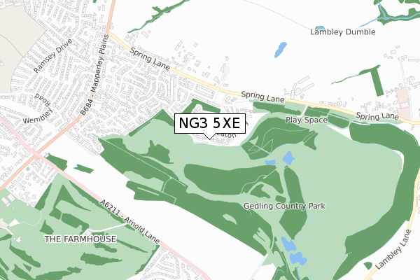 NG3 5XE map - small scale - OS Open Zoomstack (Ordnance Survey) NG3 5XE map - small scale - OS Open Zoomstack (Ordnance Survey)
