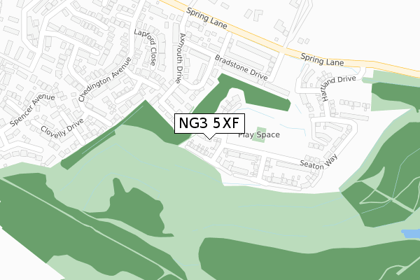 NG3 5XF map - large scale - OS Open Zoomstack (Ordnance Survey) NG3 5XF map - large scale - OS Open Zoomstack (Ordnance Survey)