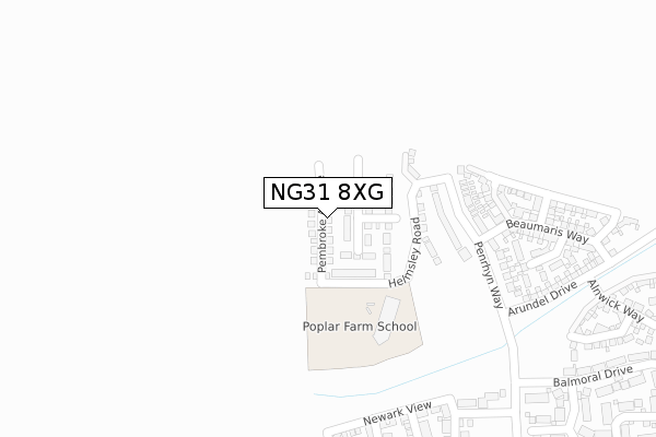 NG31 8XG map - large scale - OS Open Zoomstack (Ordnance Survey)