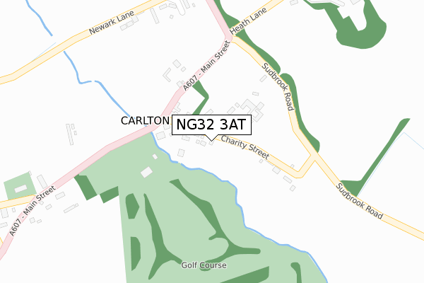 NG32 3AT map - large scale - OS Open Zoomstack (Ordnance Survey)