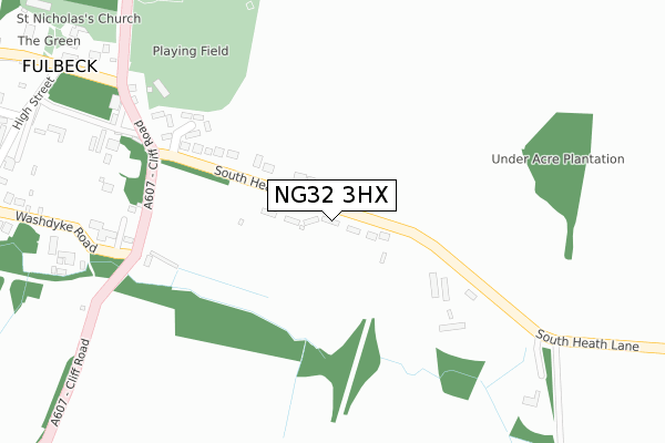 NG32 3HX map - large scale - OS Open Zoomstack (Ordnance Survey)