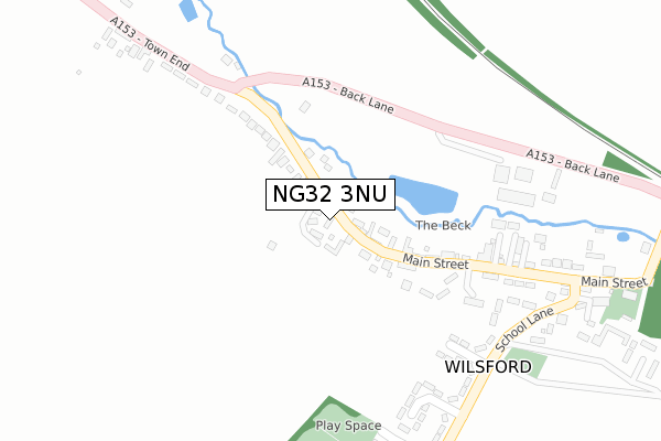 NG32 3NU map - large scale - OS Open Zoomstack (Ordnance Survey)