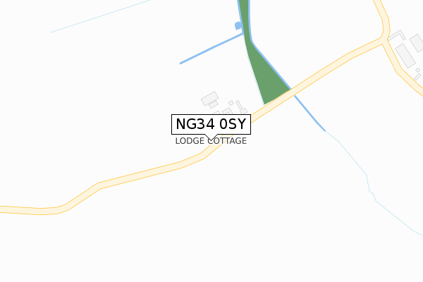 NG34 0SY map - large scale - OS Open Zoomstack (Ordnance Survey)