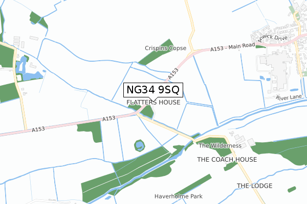 NG34 9SQ map - small scale - OS Open Zoomstack (Ordnance Survey) NG34 9SQ map - small scale - OS Open Zoomstack (Ordnance Survey)