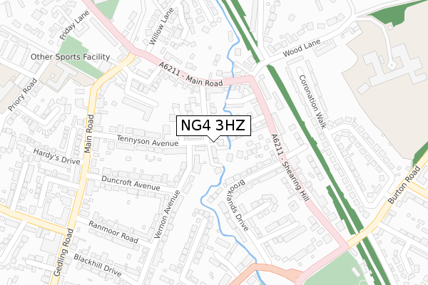 NG4 3HZ map - large scale - OS Open Zoomstack (Ordnance Survey) NG4 3HZ map - large scale - OS Open Zoomstack (Ordnance Survey)