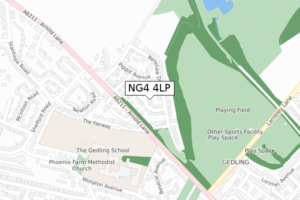 NG4 4LP map - large scale - OS Open Zoomstack (Ordnance Survey) NG4 4LP map - large scale - OS Open Zoomstack (Ordnance Survey)