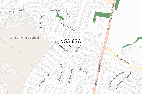 NG5 6SA map - large scale - OS Open Zoomstack (Ordnance Survey) NG5 6SA map - large scale - OS Open Zoomstack (Ordnance Survey)