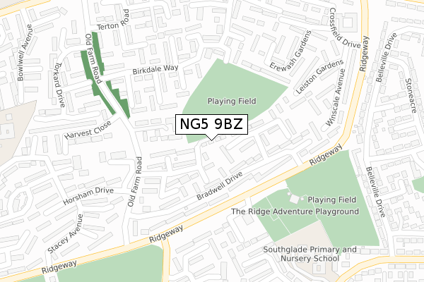 NG5 9BZ map - large scale - OS Open Zoomstack (Ordnance Survey) NG5 9BZ map - large scale - OS Open Zoomstack (Ordnance Survey)