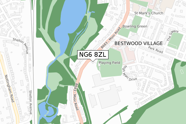 NG6 8ZL map - large scale - OS Open Zoomstack (Ordnance Survey) NG6 8ZL map - large scale - OS Open Zoomstack (Ordnance Survey)