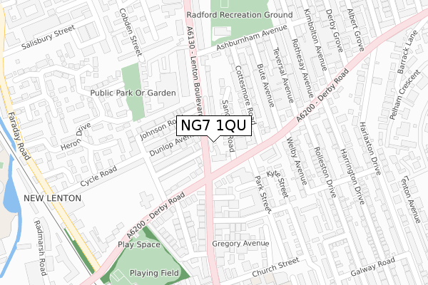 NG7 1QU map - large scale - OS Open Zoomstack (Ordnance Survey) NG7 1QU map - large scale - OS Open Zoomstack (Ordnance Survey)