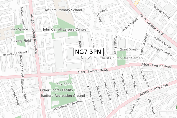NG7 3PN map - large scale - OS Open Zoomstack (Ordnance Survey) NG7 3PN map - large scale - OS Open Zoomstack (Ordnance Survey)