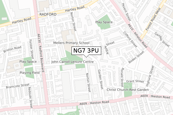 NG7 3PU map - large scale - OS Open Zoomstack (Ordnance Survey) NG7 3PU map - large scale - OS Open Zoomstack (Ordnance Survey)