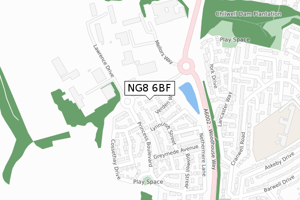 NG8 6BF map - large scale - OS Open Zoomstack (Ordnance Survey) NG8 6BF map - large scale - OS Open Zoomstack (Ordnance Survey)