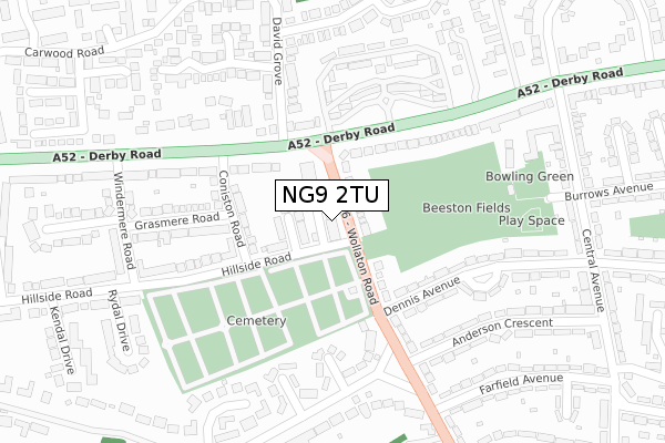 NG9 2TU map - large scale - OS Open Zoomstack (Ordnance Survey) NG9 2TU map - large scale - OS Open Zoomstack (Ordnance Survey)