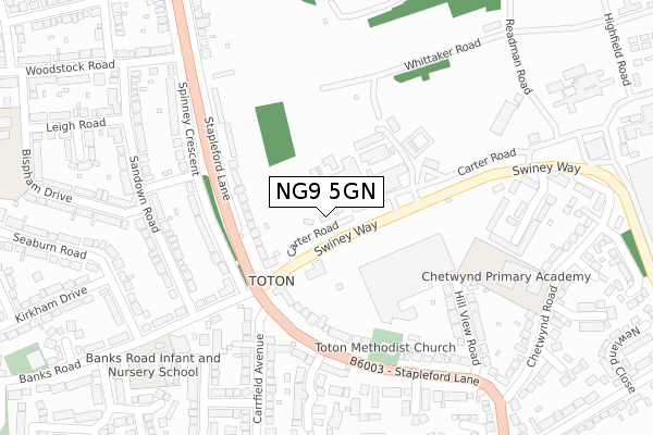 NG9 5GN map - large scale - OS Open Zoomstack (Ordnance Survey) NG9 5GN map - large scale - OS Open Zoomstack (Ordnance Survey)