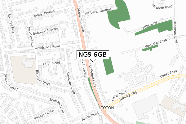 NG9 6GB map - large scale - OS Open Zoomstack (Ordnance Survey)