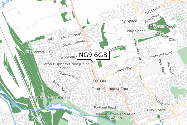 NG9 6GB map - small scale - OS Open Zoomstack (Ordnance Survey)