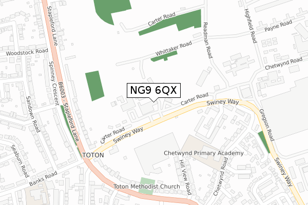 NG9 6QX map - large scale - OS Open Zoomstack (Ordnance Survey) NG9 6QX map - large scale - OS Open Zoomstack (Ordnance Survey)