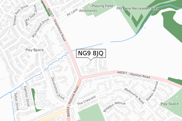 NG9 8JQ map - large scale - OS Open Zoomstack (Ordnance Survey) NG9 8JQ map - large scale - OS Open Zoomstack (Ordnance Survey)