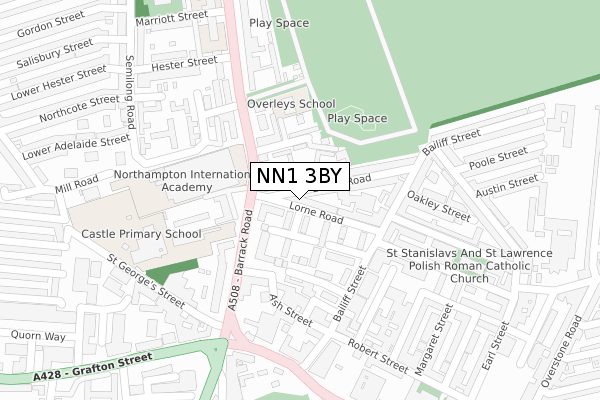 NN1 3BY map - large scale - OS Open Zoomstack (Ordnance Survey) NN1 3BY map - large scale - OS Open Zoomstack (Ordnance Survey)