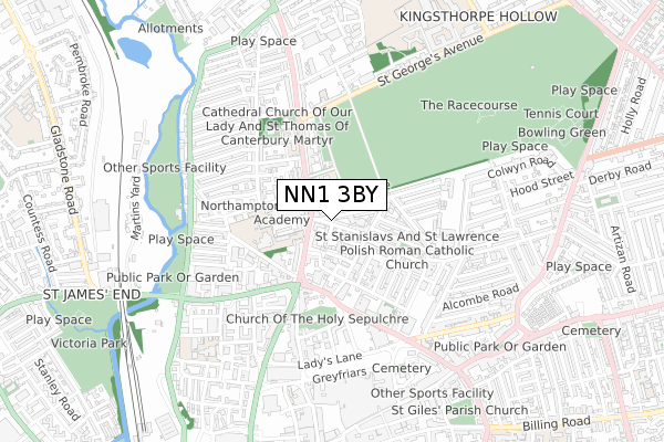 NN1 3BY map - small scale - OS Open Zoomstack (Ordnance Survey) NN1 3BY map - small scale - OS Open Zoomstack (Ordnance Survey)