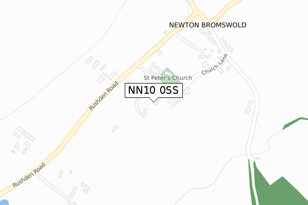 NN10 0SS map - large scale - OS Open Zoomstack (Ordnance Survey)