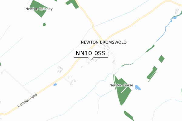 NN10 0SS map - small scale - OS Open Zoomstack (Ordnance Survey)