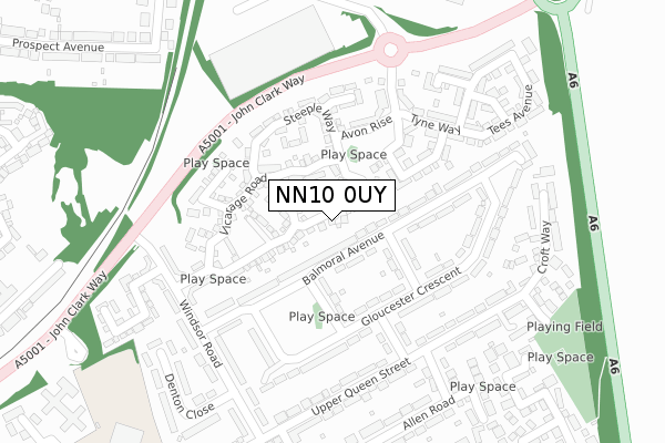 NN10 0UY map - large scale - OS Open Zoomstack (Ordnance Survey)