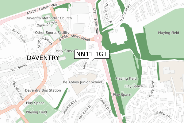 NN11 1GT map - large scale - OS Open Zoomstack (Ordnance Survey) NN11 1GT map - large scale - OS Open Zoomstack (Ordnance Survey)