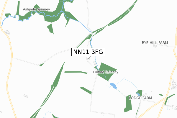 NN11 3FG map - small scale - OS Open Zoomstack (Ordnance Survey)