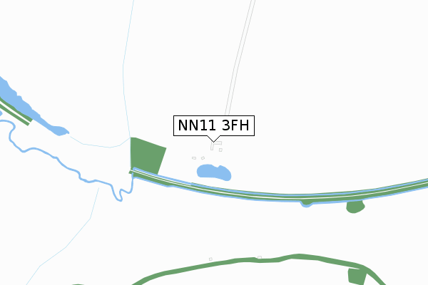 NN11 3FH map - large scale - OS Open Zoomstack (Ordnance Survey)