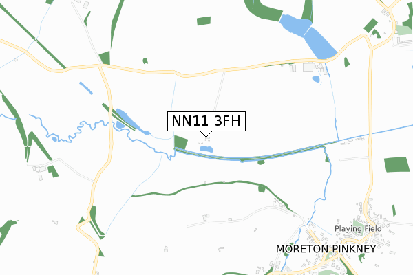 NN11 3FH map - small scale - OS Open Zoomstack (Ordnance Survey)